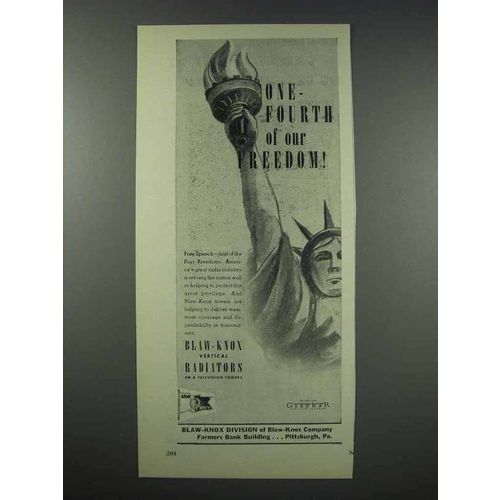 1943 Blaw-Knox Vertical Radiators Ad - Our Freedom