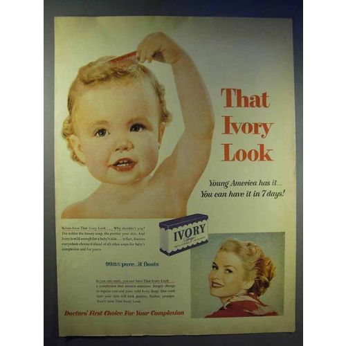 1954 Ivory Soap Ad - The Ivory Look