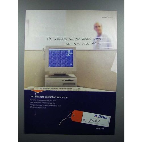 2000 Delta Airlines Ad - The Window, The Aisle, Exit
