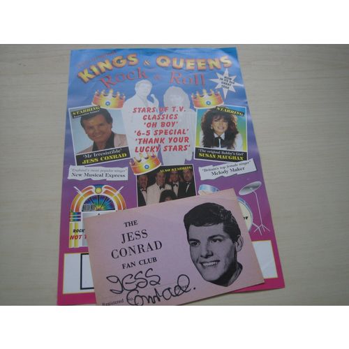 Jess Conrad (Card & Flyer) hand signed RARE *FREE POST*