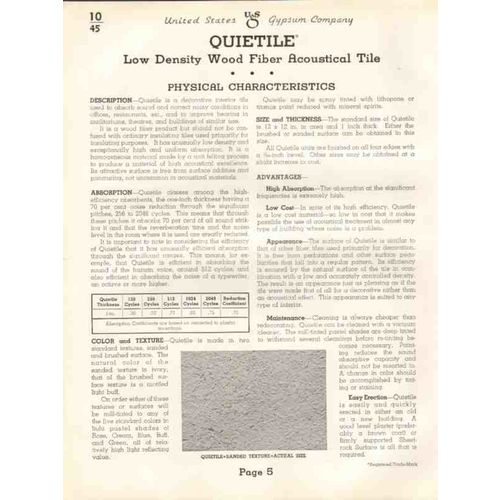 united states gypsum company 1938 red sound control vintage catalog