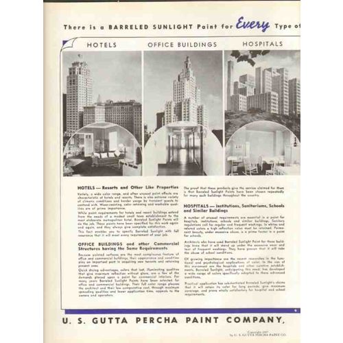 u s gutta percha paint company 1938 barreled sunlight vintage catalog