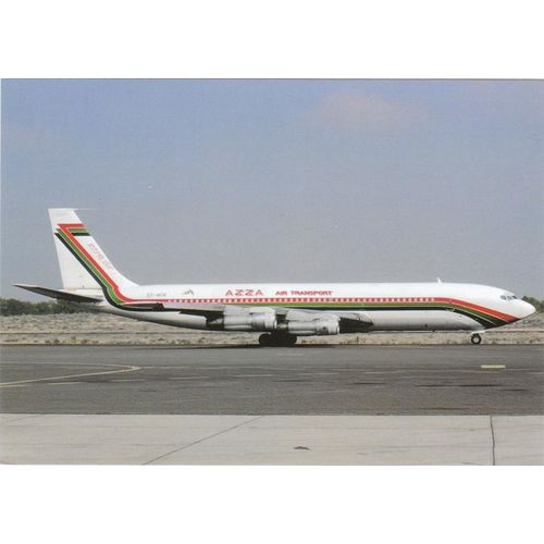 Azza Air Transport Boeing B707 330C Civil Aviation Postcard (A13113)