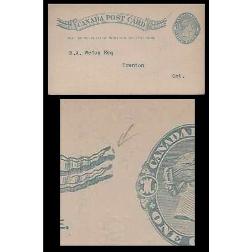 Canada ! #P7 Postal Card USED 1891 Loop Variety on Header