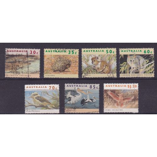 AUSTRALIA 1992 WILDLIFE (1st series) 7 x VALUES USED