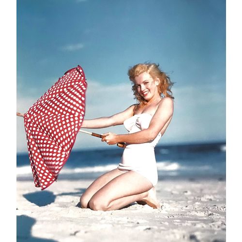 Marilyn Monroe vintage Sexy Beach Umbrella pinup print poster Playboy Wall Art d