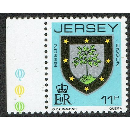 Jersey 1981 Arms of Jersey Families 11p Multicoloured SG260 UM