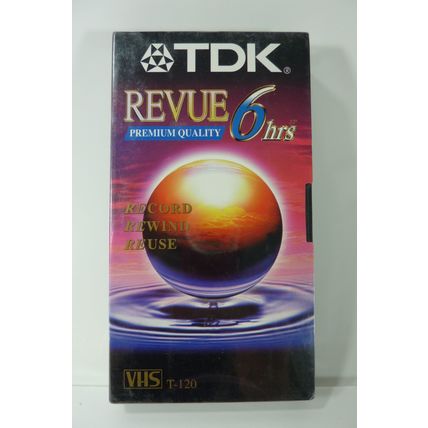 6 TDK Revue Premium T-120 VHS Recording Tapes. Lot of 6 tapes