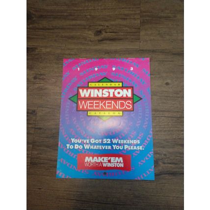 Winston Cigarettes Winston Weekends 1993 Catalog & Calender