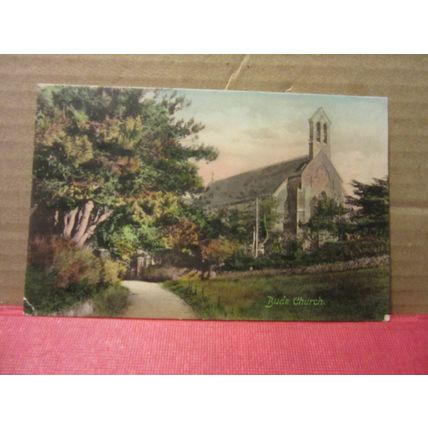 THE CHURCH, BUDE, CORNWALL .. antique postcard by F. Frith 1911pm =