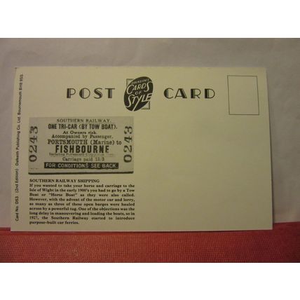 SOUTHERN RAILWAY SHIPPING Portsmouth Cards of Style collectors postcard no D53 =