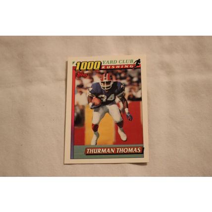 Thurman Thomas 1991 Topps 100 YARD CLUB NO. 3