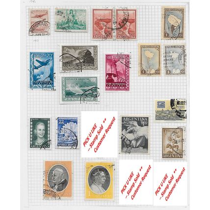 ARGENTINA 1940s -1960s USED RANGE STAMPS £1.20 LOT or PICK U LIKE AT 10p EACH