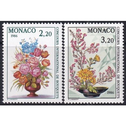 Monaco 1985 SG 1754-5 UMM - Flowers (E-691 (3))