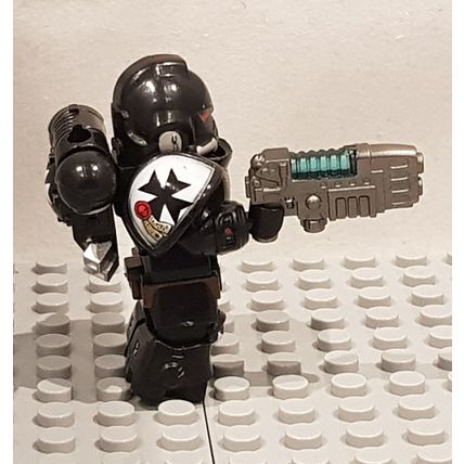 Futuristic Heavily Armoured Black Space Soldier / Marine 1 Minifigure Lego Style