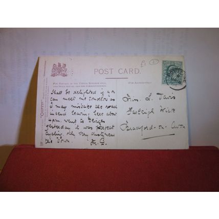 AULD LANG SYNE used antique postcard, Raphael Tuck & Sons 'Oilette' 1904 pm #