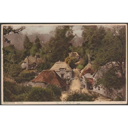 Cockington Village, Torquay, Devon, 1937 - Postcard