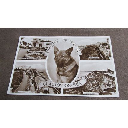 1950s real photo Postcard - Thinking of you - Clacton on Sea, Essex