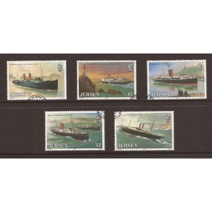 1989 Jersey, Railway Steamers, Fine Used Set of Stamps SG 507-11