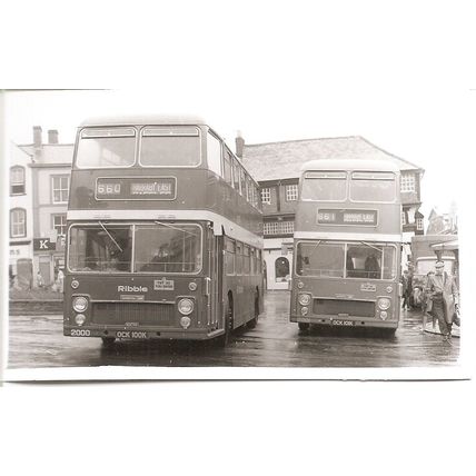 Black & White Photograph of Ribble Motor Services Ltd. - OCK 100K