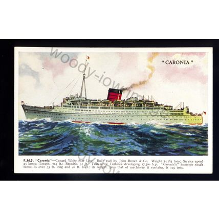 LS2518 - Cunard White Star Liner - Caronia - built 1948 - postcard