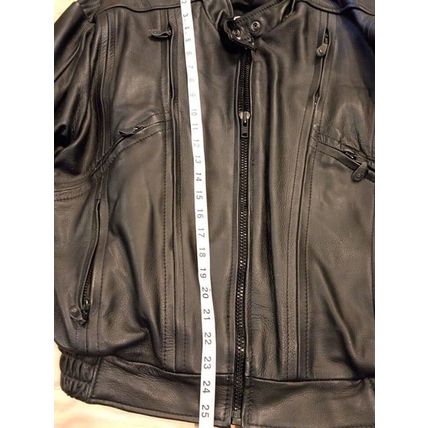 Mustang Youth/Women's Leather Biker Jacket Black XL Thinsulate Thermal Insul.