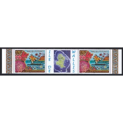 Wallis and Futuna 52nd Autumn Stamp Show pair with label Type 4 1998 MNH