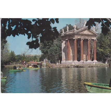 Roma Villa Borghese Italy Postcard posted 1984 creased