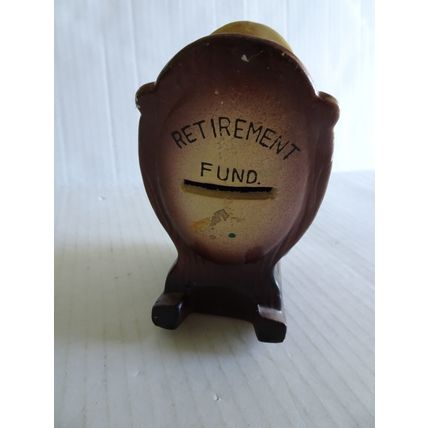 Bank - Vintage Retirement Fund Ceramic Bank Old Lady Knitting Rocking Chair
