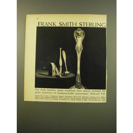 1961 Frank Smith Sterling Silverware Advertisement - Edward VII Pattern