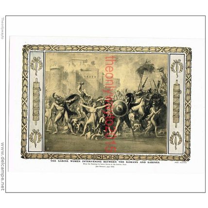 Sabine Women Intervening, Louis David, Book Illustration (Print), c1907