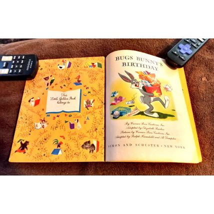 Old Vintage Little Golden Book Bugs Bunny Birthday (C) Edition 1950