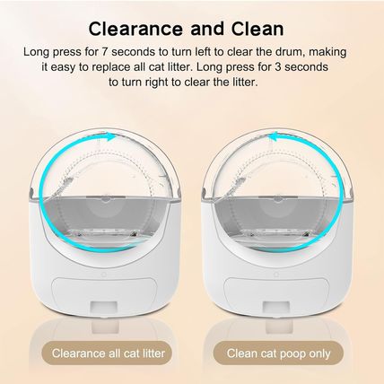 Self Cleaning Cat Litter Box, Automatic Cat Litter Box with APP Control Odor Rem