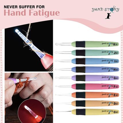 Yarn Story™ Light up Crochet Hook Set 9/Pkg - 9 Pcs Lighted Crochet Hooks Comple