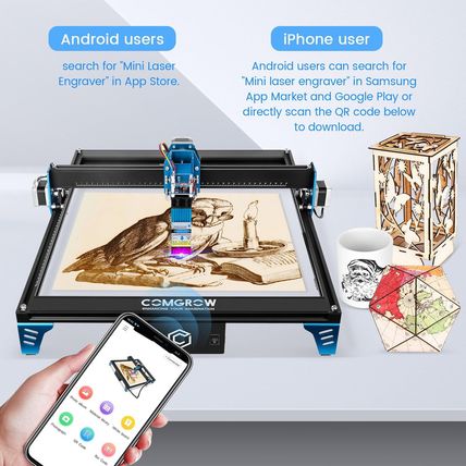 Comgrow Z1 Laser Engraving Machine 5W Output Power, Laser Cutter and Engraver Ma