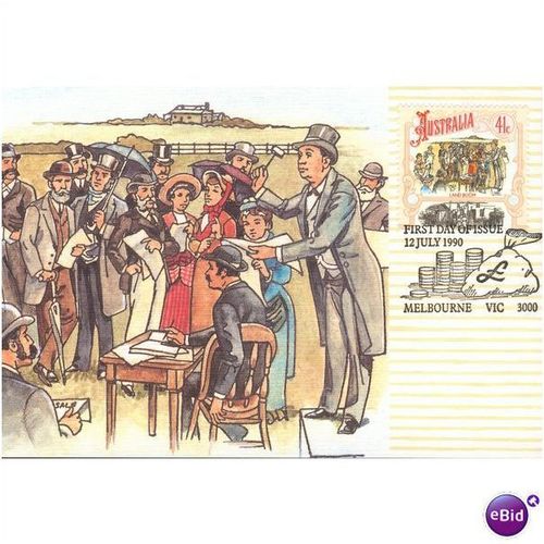 Australia FDI Postcard mint set 1990 - 'Boom Time'