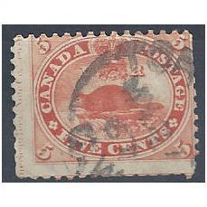 Canada (Colony Of) 1859 SG31 5c Pale Red Fine Used .