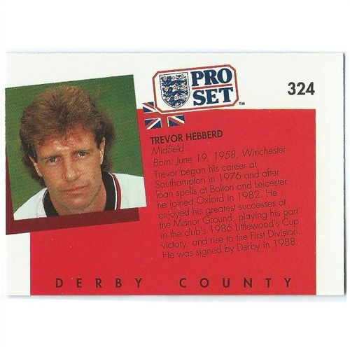1990/1991 Pro Set Footbal - #324 - Trevor Hebberd
