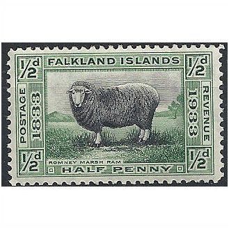 Falkland Islands 1933 SG127 1/2d Black & Green Mounted Mint . .