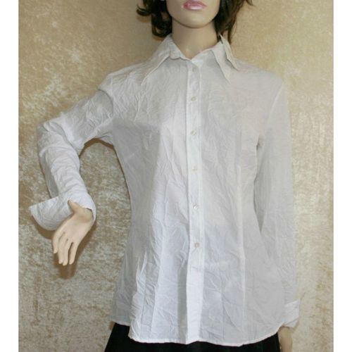 Next Vintage 1970 Style Womens White Crinkly Blouse Shirt Size 16 New with Tag