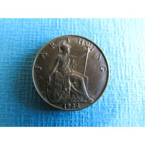 1922 GEORGE V FARTHING FREE POST. AS