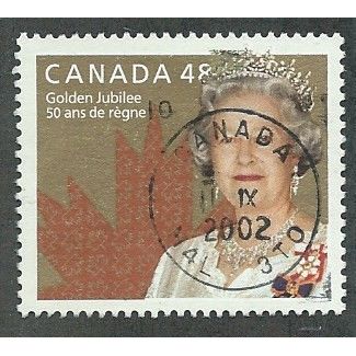 CAN 2002 48c 'QUEENS GOLDEN JUBILEE' FINE USED (EBID49-118)