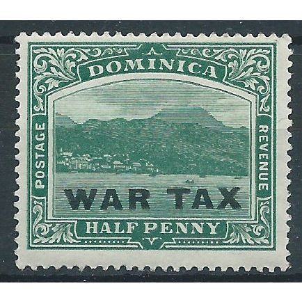 Dominica 1918 SG57 1/2d Deep Blue-Green WAR TAX Mounted Mint . ..