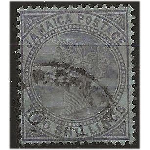 Jamaica 1910 SG56 2/- Purple/Blue Fine Used . ..