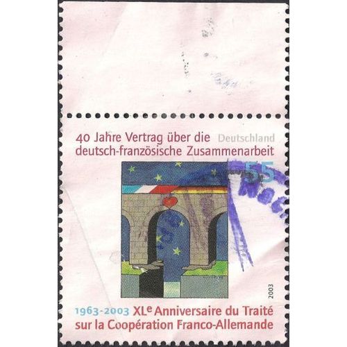 GERMANY, BRIDGE, Franco-German treaty, blue 2003, €0.55