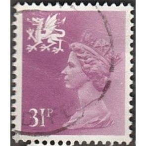 1971-92 Wales Regional Machin Definitives, 31p. Value.Bright Purple. Good Used