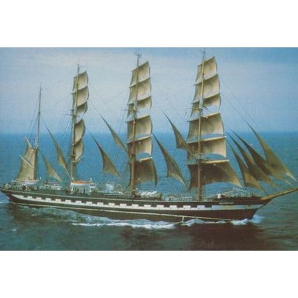 Kruzenshtern Germany Boat Cutty Sark Tall Ships Race Postcard
