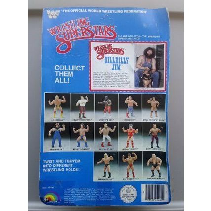 wwf ljn hasbro wrestling superstars unpunched hillbilly jim wrestling figure