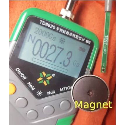 TD8620 Digital Gauss and Tesla Meter Measures EMF Fields New & Tested