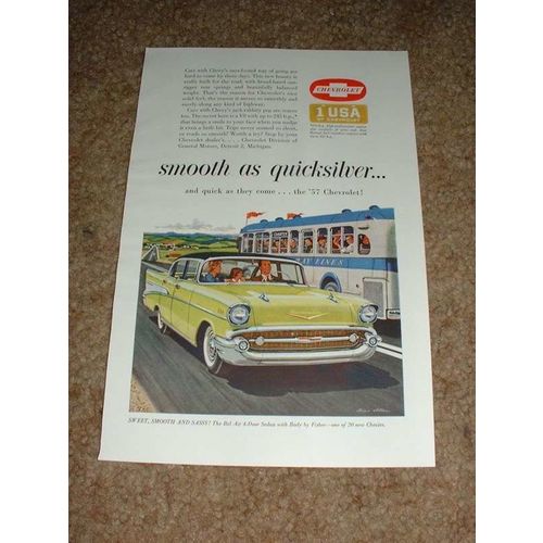 1957 Chevrolet Bel Air 4-door Sedan Ad, NICE!